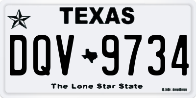 TX license plate DQV9734