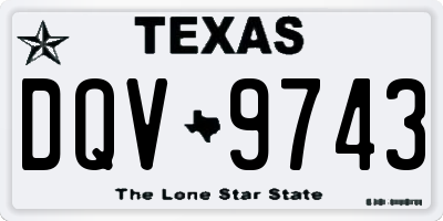 TX license plate DQV9743