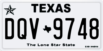 TX license plate DQV9748