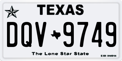TX license plate DQV9749