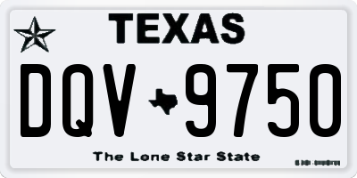 TX license plate DQV9750