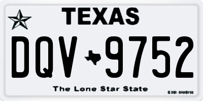 TX license plate DQV9752