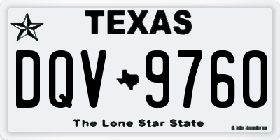 TX license plate DQV9760