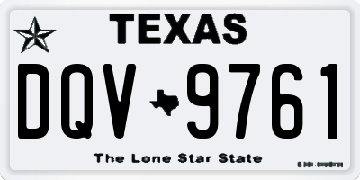 TX license plate DQV9761