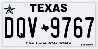 TX license plate DQV9767