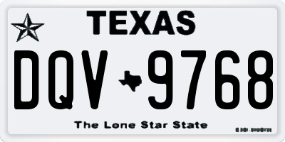 TX license plate DQV9768