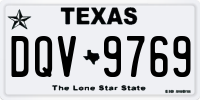 TX license plate DQV9769