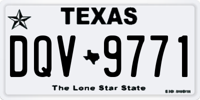 TX license plate DQV9771