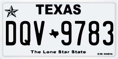 TX license plate DQV9783
