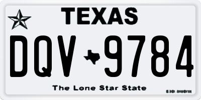 TX license plate DQV9784