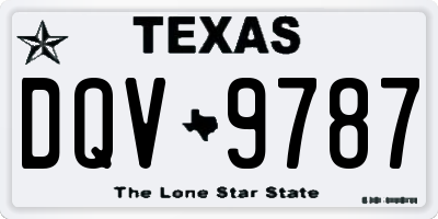 TX license plate DQV9787