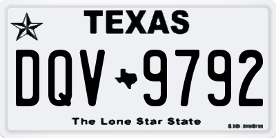 TX license plate DQV9792