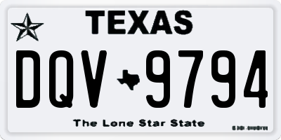 TX license plate DQV9794