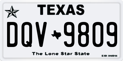 TX license plate DQV9809