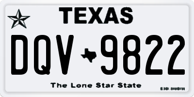 TX license plate DQV9822