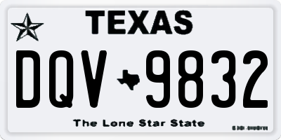 TX license plate DQV9832