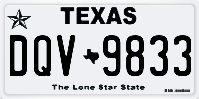 TX license plate DQV9833