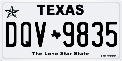 TX license plate DQV9835