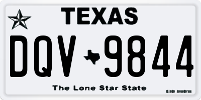 TX license plate DQV9844