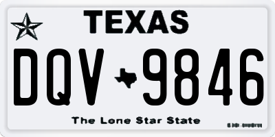 TX license plate DQV9846