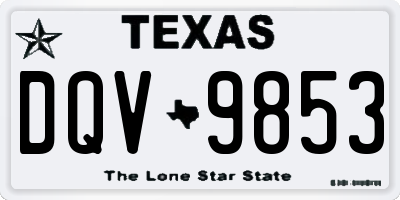 TX license plate DQV9853