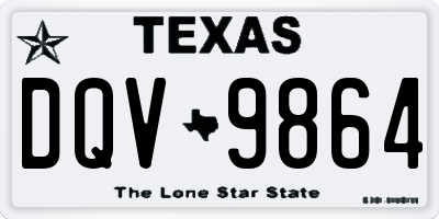 TX license plate DQV9864