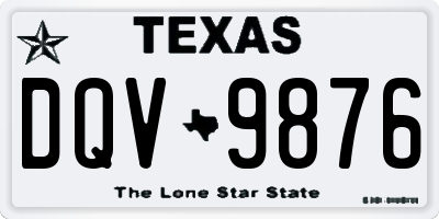 TX license plate DQV9876
