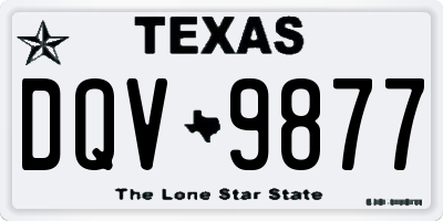 TX license plate DQV9877
