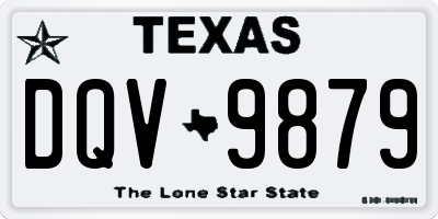 TX license plate DQV9879