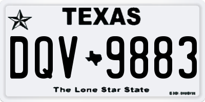TX license plate DQV9883