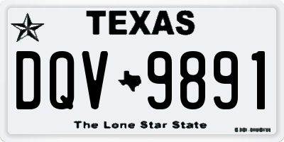 TX license plate DQV9891