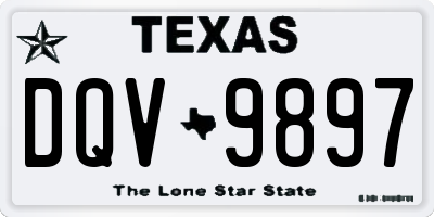 TX license plate DQV9897