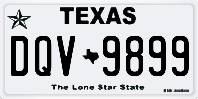 TX license plate DQV9899