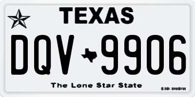 TX license plate DQV9906