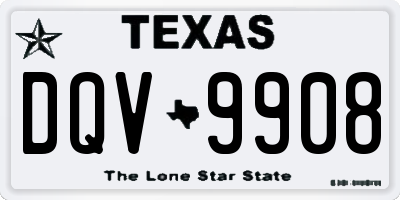 TX license plate DQV9908