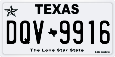 TX license plate DQV9916