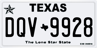 TX license plate DQV9928