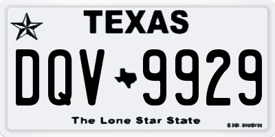 TX license plate DQV9929