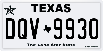 TX license plate DQV9930