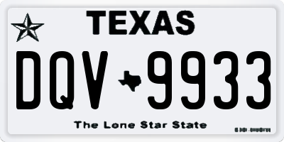 TX license plate DQV9933
