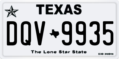 TX license plate DQV9935