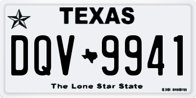 TX license plate DQV9941