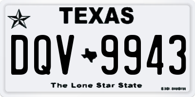 TX license plate DQV9943