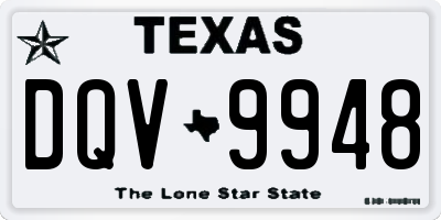 TX license plate DQV9948