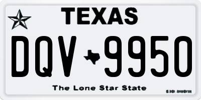 TX license plate DQV9950