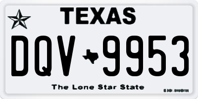 TX license plate DQV9953