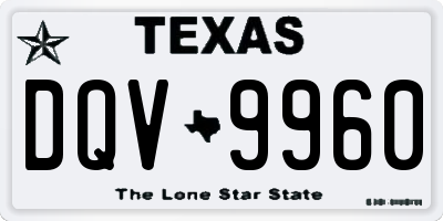 TX license plate DQV9960