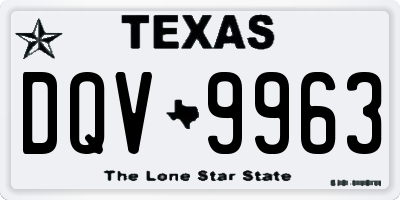 TX license plate DQV9963