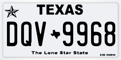 TX license plate DQV9968