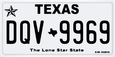 TX license plate DQV9969